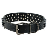 Spiked Studded Leather Dog Collar With Skull